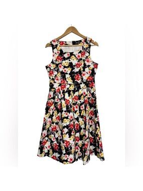 Teaberry Floral Sleeveless Midi Dress Size Large